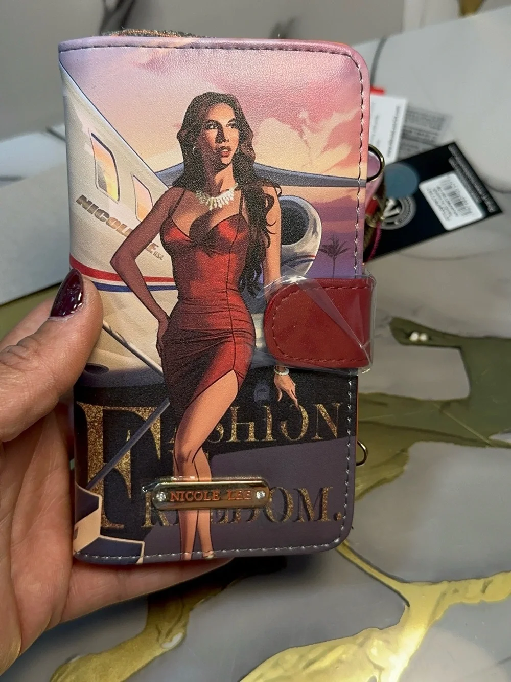Nicole Lee Red & Pink Fashion Illustration Phone Case